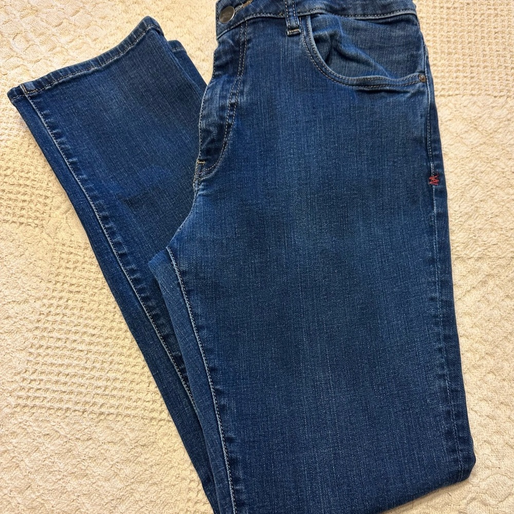 Warp + Weft Dark Blue Straight Leg Jeans - Picture 4 of 5